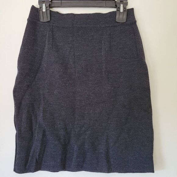 The Territory Ahead Charcoal Wool Blend Knit Skirt Size S Mini Winter Soft - Picture 1 of 4